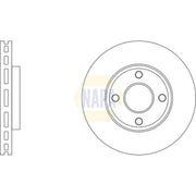 NAPA 2 x Vented Front Brake Discs NBD5268