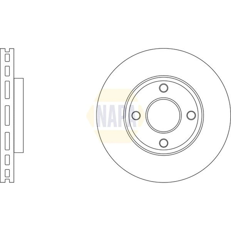 NAPA 2 x Vented Front Brake Discs NBD5268