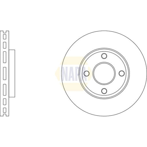 NAPA 2 x Vented Front Brake Discs NBD5268