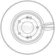 Borg & Beck 2 x Vented Front Brake Discs BBD5563