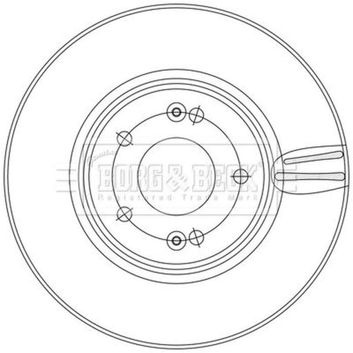 Borg & Beck 2 x Vented Front Brake Discs BBD5563