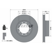 Textar 2 x Internally Vented Front Brake Discs 93085900
