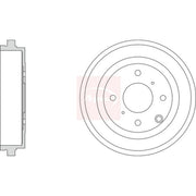 Apec Brake Drum Assembly Rear DRM9224