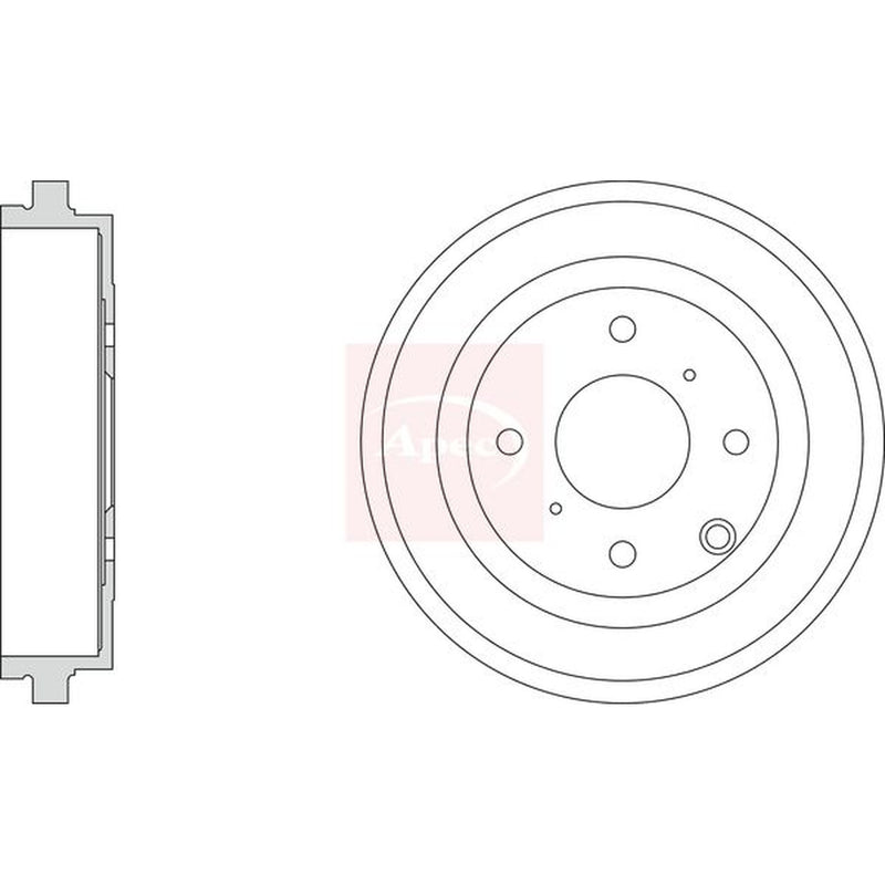 Apec Brake Drum Assembly Rear DRM9224