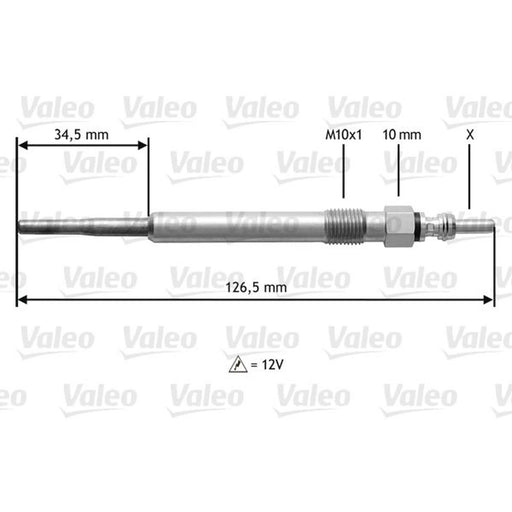 Valeo Diesel Engine Glow Plug 345122