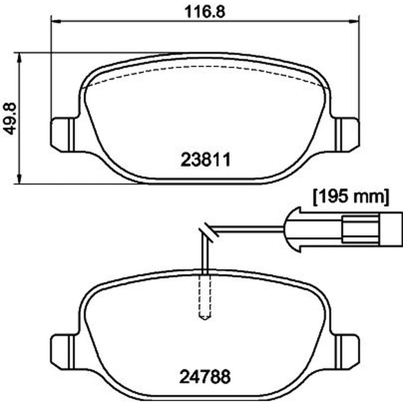 Mintex Rear Brake Pad Set MDB3125