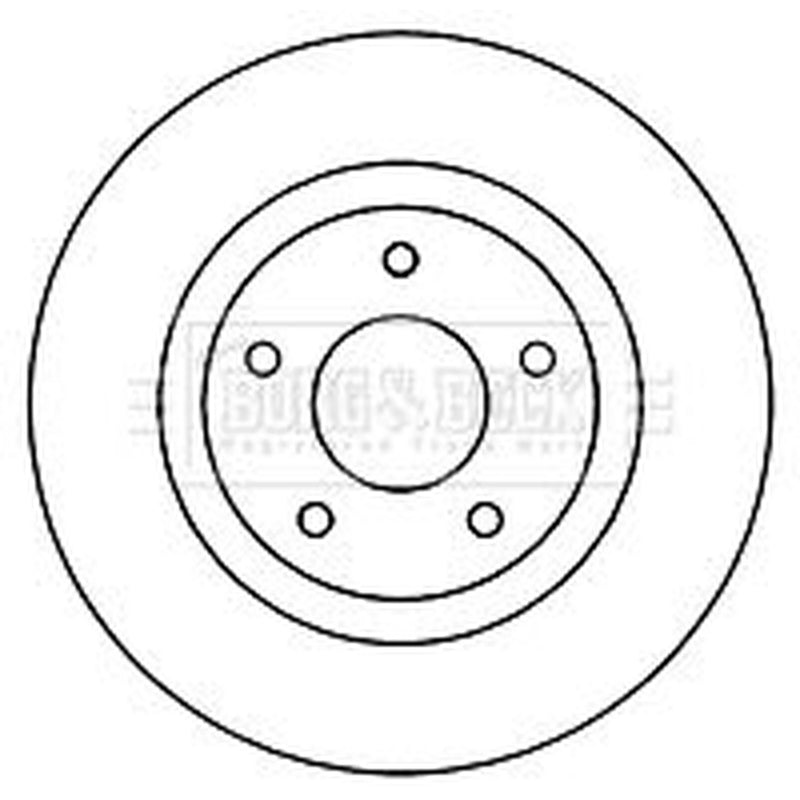 Borg & Beck 2 x Vented Front Brake Discs BBD5261