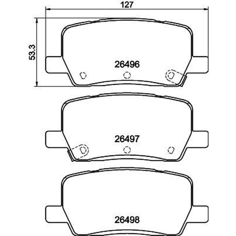 Mintex Rear Brake Pad Set MDB3498
