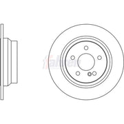 Fahren 2 x Solid Rear Brake Discs FBD6365