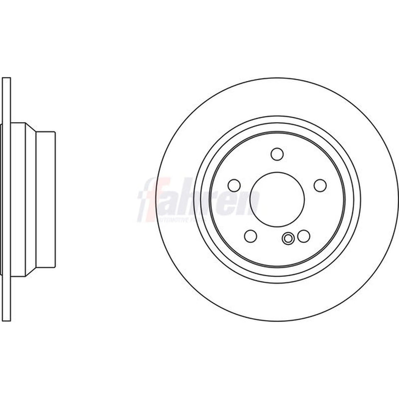 Fahren 2 x Solid Rear Brake Discs FBD6365