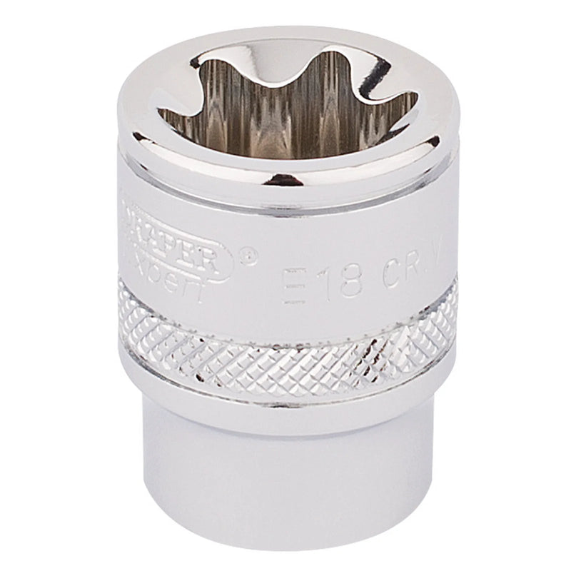 Draper Expert TX-STAR® Socket, Sq. Dr., Chrome Vanadium Steel