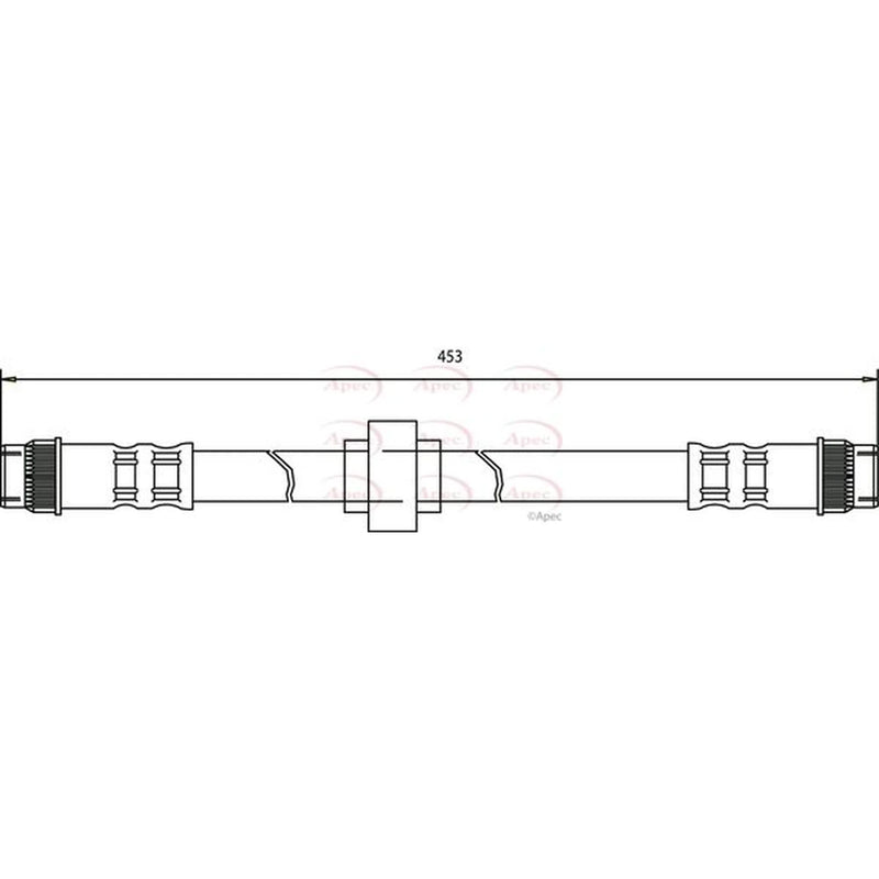 Apec Brake Hydraulic Hose Line Rear Left HOS3666