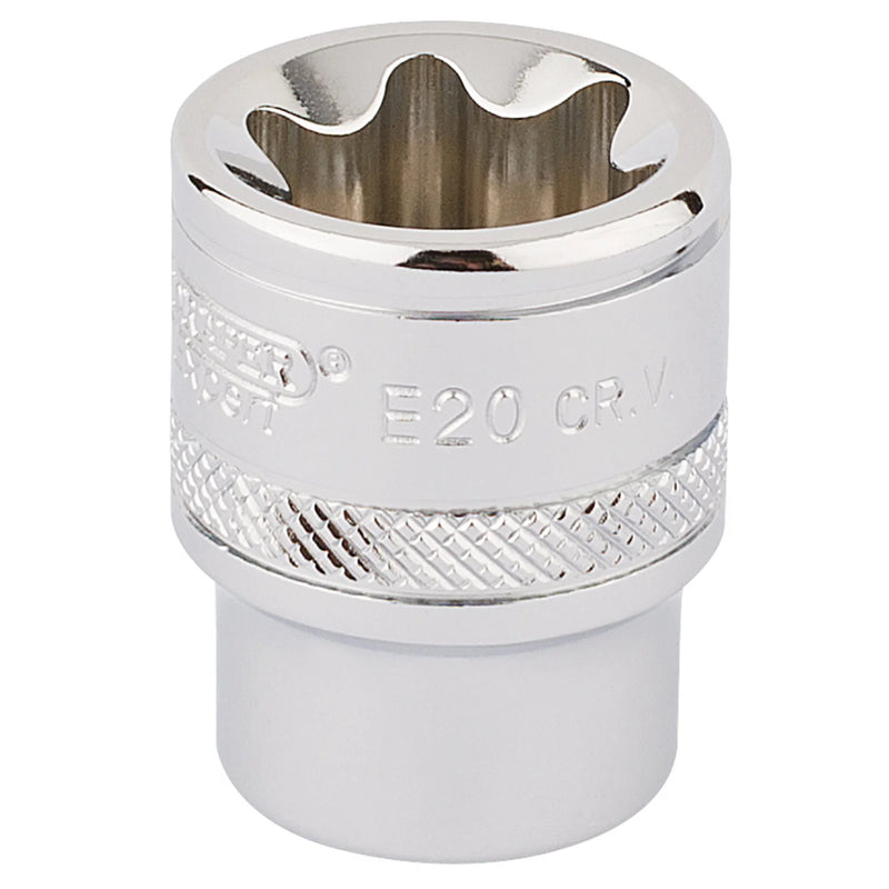 Draper Expert TX-STAR® Socket, Sq. Dr., E20 - Multi-Length Variations