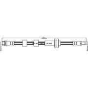 Juratek Brake Hydraulic Hose Line Front JBH1197