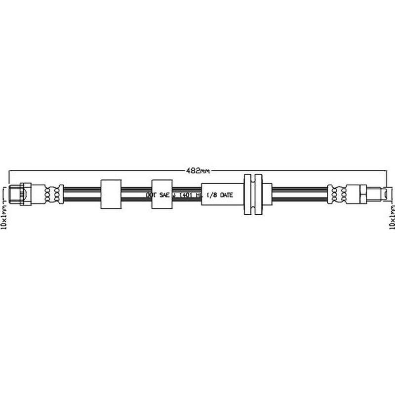 Juratek Brake Hydraulic Hose Line Front JBH1197
