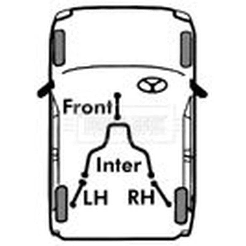 Borg & Beck Handbrake Cable Front BKB3796