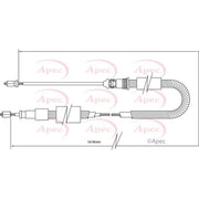 Apec Handbrake Cable Left Rear CAB1342