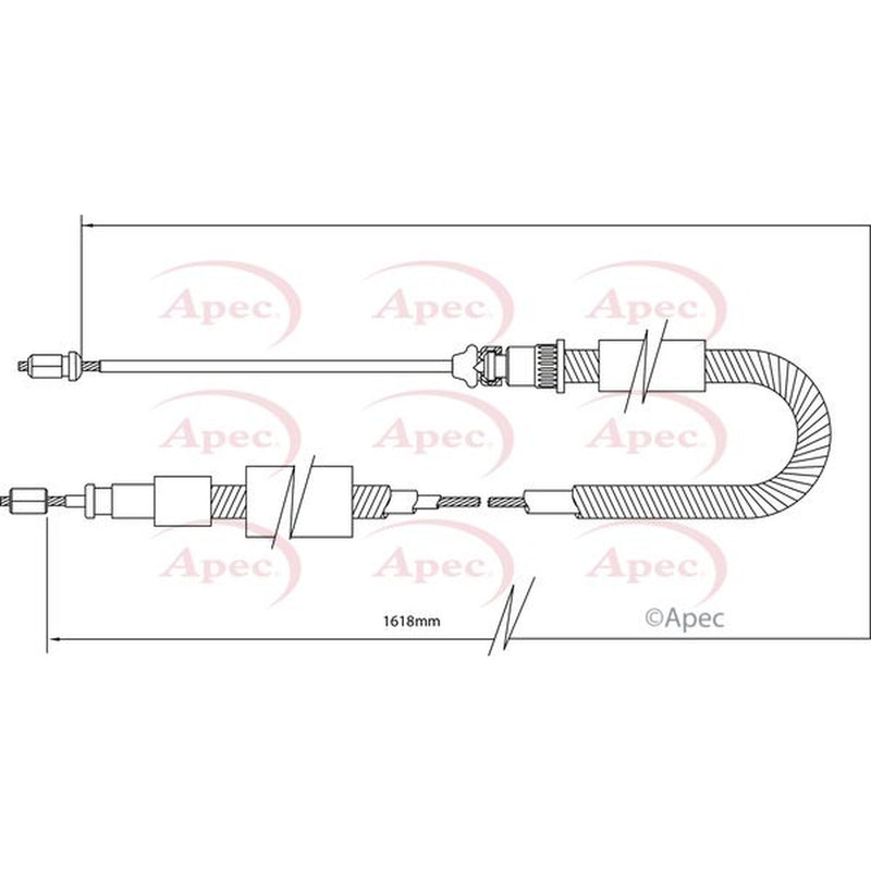 Apec Handbrake Cable Left Rear CAB1342