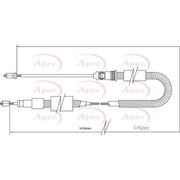 Apec Handbrake Cable Left Rear CAB1342