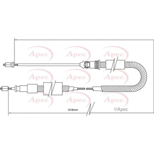Apec Handbrake Cable Left Rear CAB1342