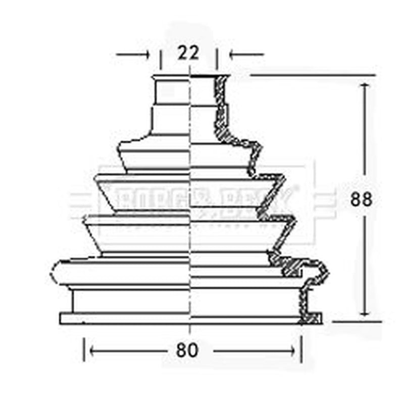 Borg & Beck Drive Shaft Bellow Kit Front Left BCB2219