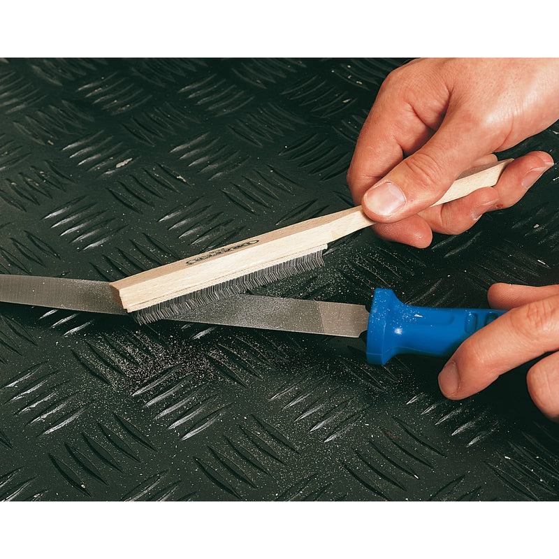 Draper File Cleaning Brush 210mm Beechwood Handle 25mm Width