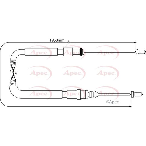 Apec Handbrake Cable Left Rear CAB1083