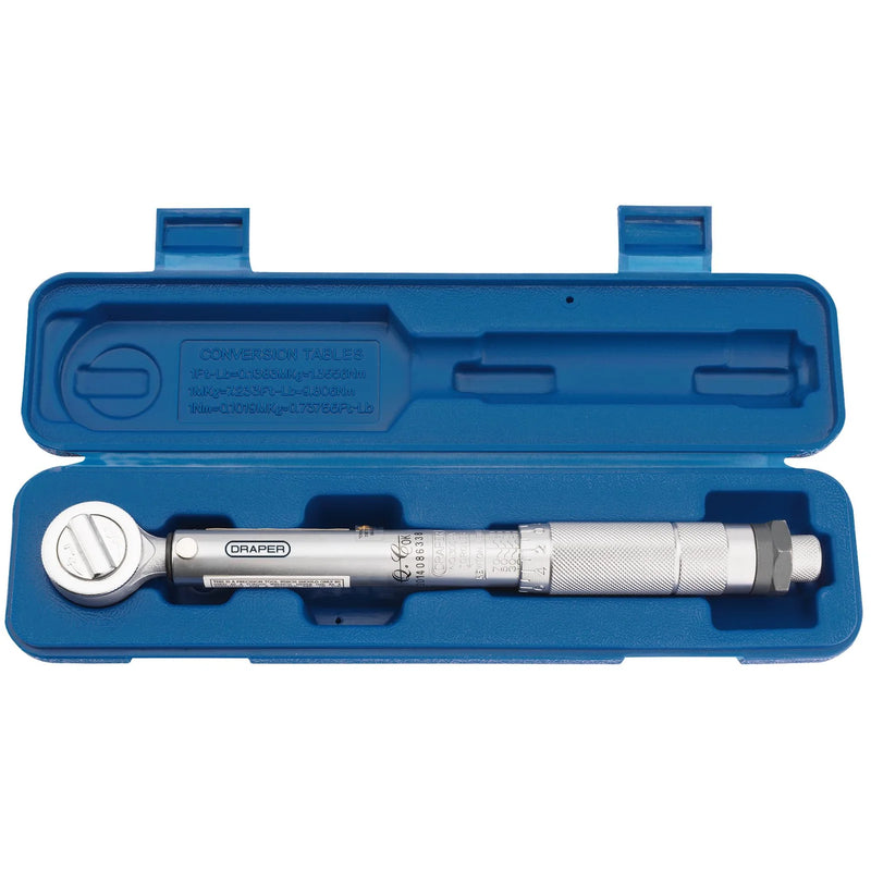 Draper Ratchet Torque Wrench 3/8" Sq. Dr. 10-80Nm