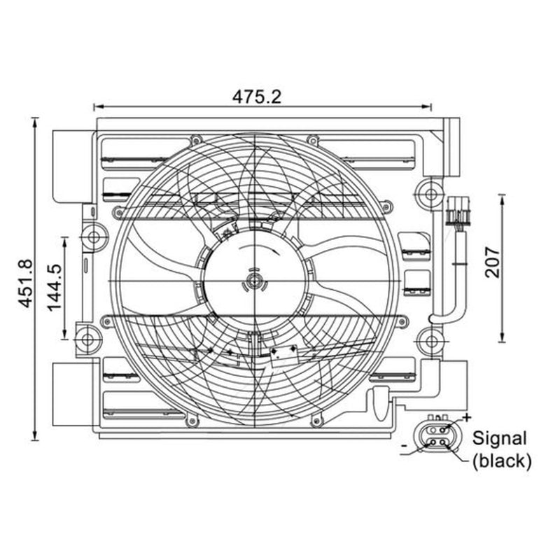 Mahle Air Con Condenser Fan ACF 24 000S