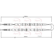 Apec Handbrake Cable Left Rear CAB1500