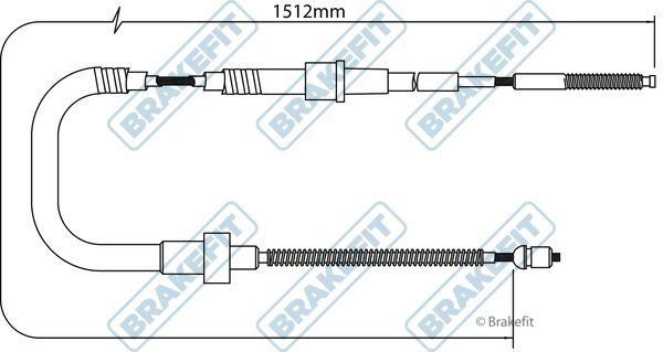 Apec Handbrake Cable Left Rear fits Seat Cordoba 1993-2002 1.4 1.6 1.9
