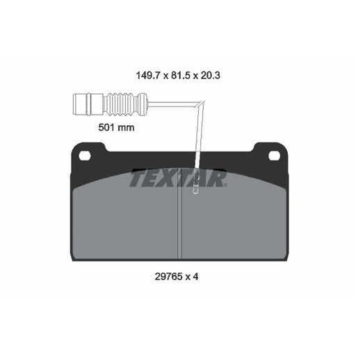 Textar Rear Brake Pad Set 2976502