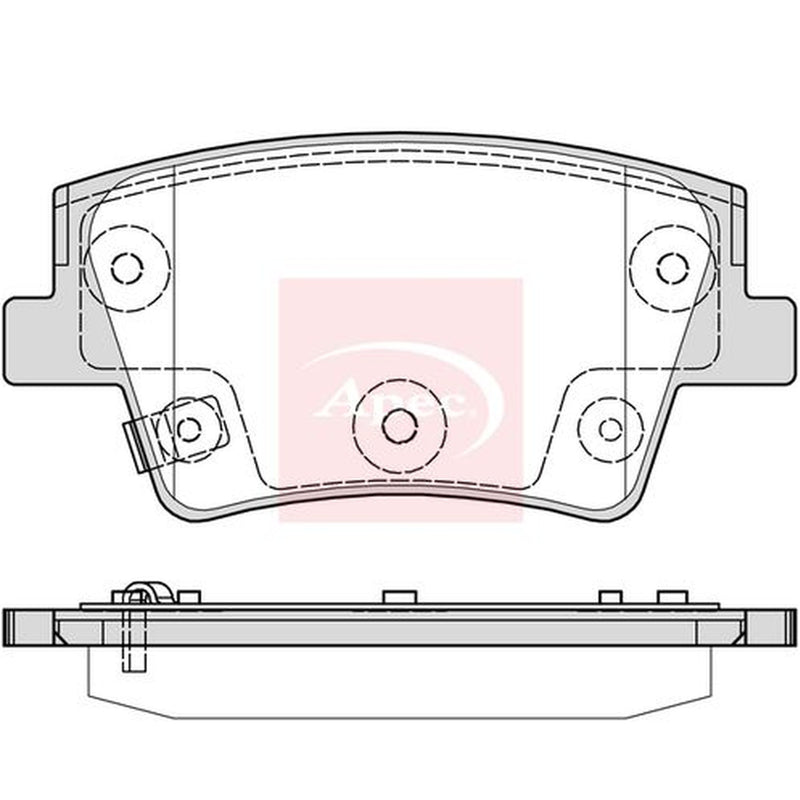 Apec Rear Brake Pad Set PAD2387