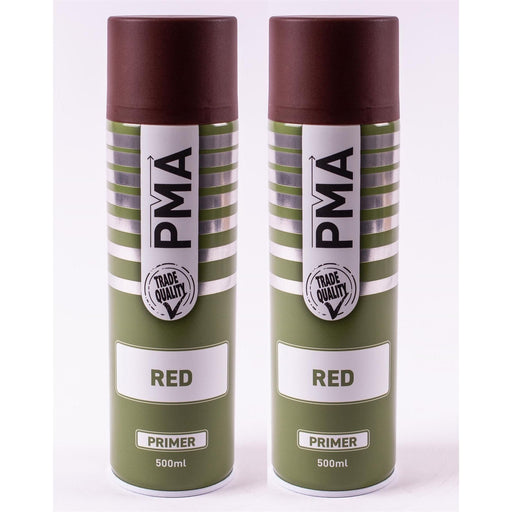 2 x PMA Tough Durable Primer Spray Paint - Red - 500ml PCPA1021 PMA  - Town Parts