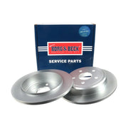 Borg & Beck 2 x Solid Rear Brake Discs BBD4661