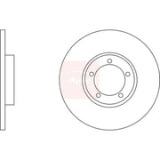 Apec 2 x Solid Front Brake Discs DSK2470