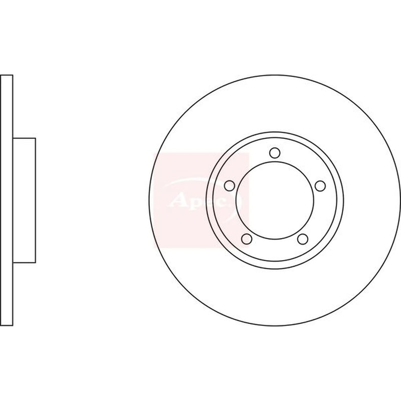 Apec 2 x Solid Front Brake Discs DSK2470