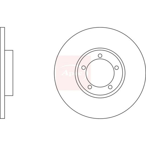 Apec 2 x Solid Front Brake Discs DSK2470