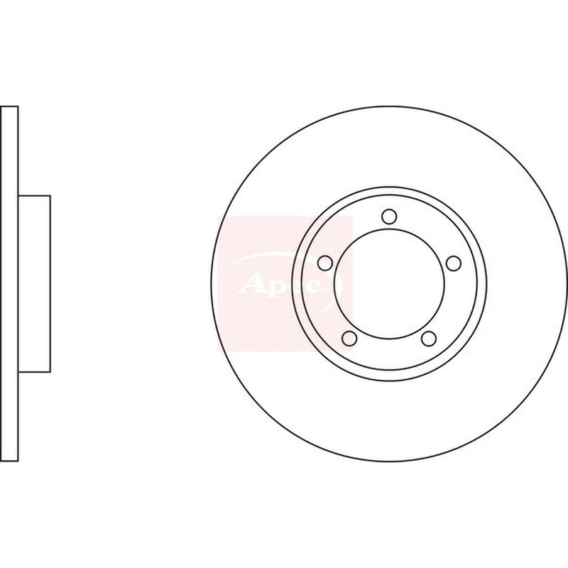 Apec 2 x Solid Front Brake Discs DSK2470