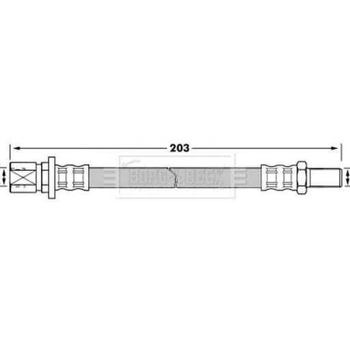 Borg & Beck Brake Hydraulic Hose Line Left BBH7224