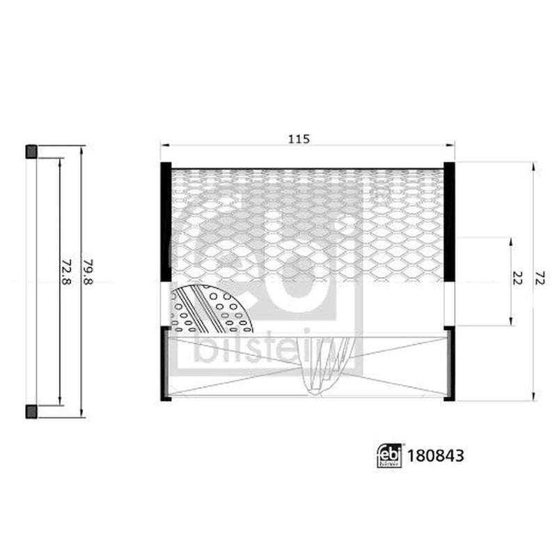 Febi Engine Oil Filter 180843