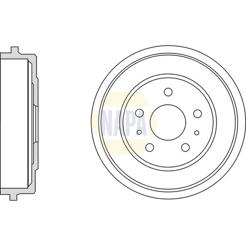 NAPA Brake Drum Assembly Rear NDR1004