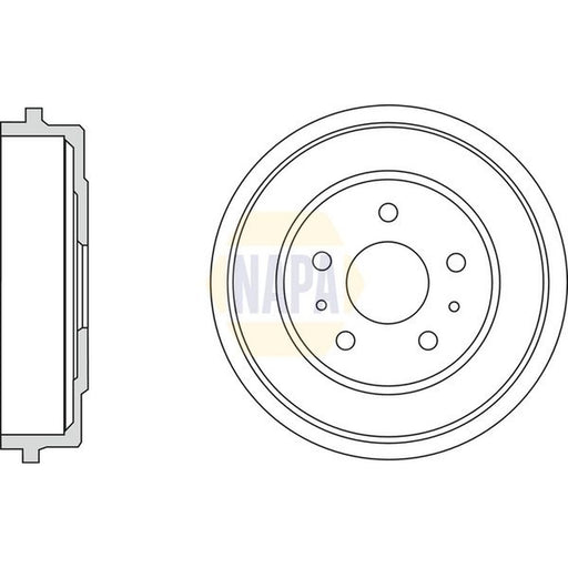 NAPA Brake Drum Assembly Rear NDR1004
