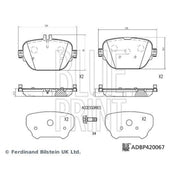 Blue Print Rear Brake Pad Set ADBP420067