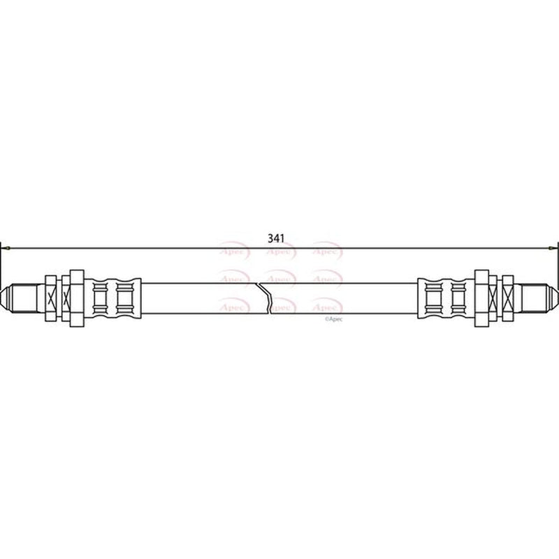 Apec Brake Hydraulic Hose Line Rear HOS3285