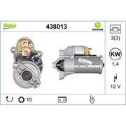 Valeo Starter Motor 12V 1.4kW 10 Teeth 438013