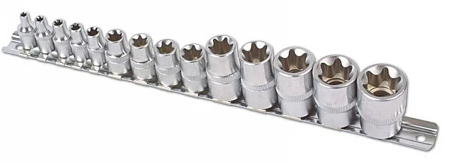 Laser Tools Star Socket Set 1/4"D, 3/8"D, 1/2"D 14pc - PL