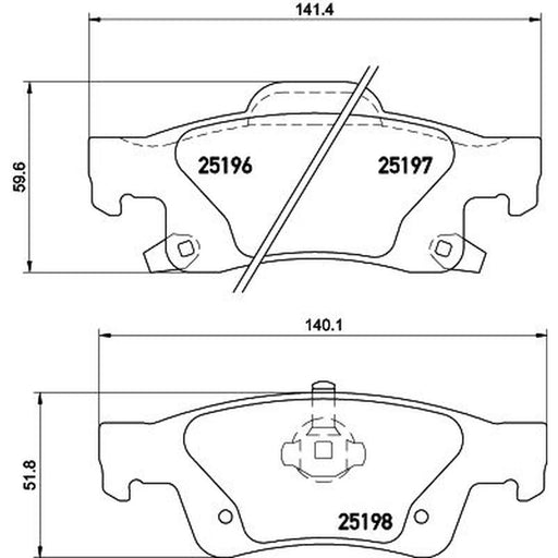 Mintex Rear Brake Pad Set MDB3165