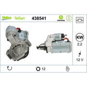 Valeo Starter Motor 12V 2.2kW 12 Teeth 438541