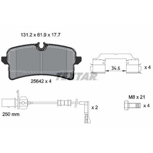 Textar Rear Brake Pad Set 2564201